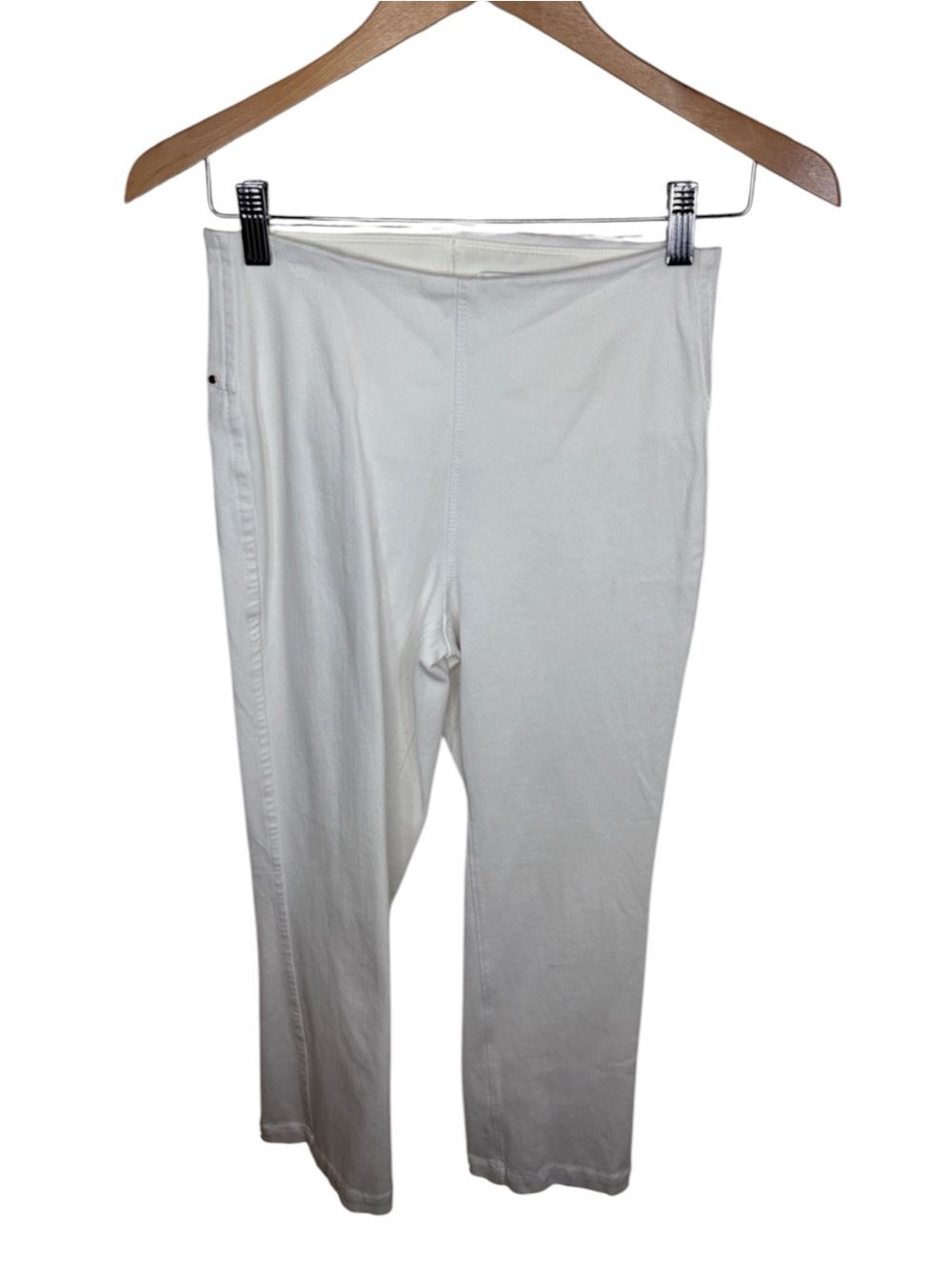 Lysse White Denim High Rise Leggings Women Size Small